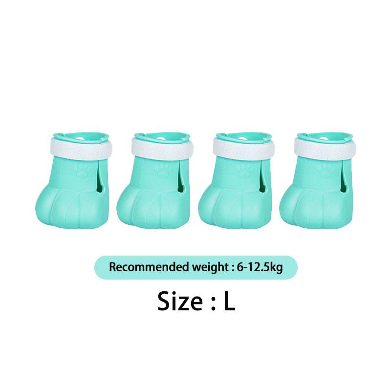 4pcs Anti-Scratch Cat Feet Covers Adjustable Anti-Off Shoes for Cat Silicone Cat Paw Protector Boots for Cat Bathing Pet Supplie