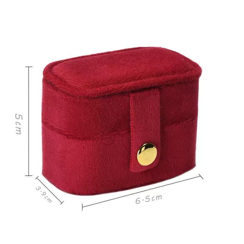 High End Velvet Portable Jewelry Rings Jewelry Box Compact Travel Earring Storage Box Mini Exquisite Packaging Box 2026 New Box