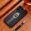 KADEM For Honor X8b 4G Phone Case Electroplating Leather Coated TPU+Acrylic Cover