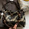 Borse Vintage Stile Cinese Chiusura a Scatto Filo da Cucito Borsa a Spalla Uso Quotidiano