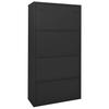vidaXL Büroschrank mit Schiebetür Anthrazit 90x40x180 cm Stahl