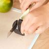 Portable Ceramic Knife Sharpener, Compact Mini ABS Resin, Black, Kitchen Blade Honing Stone, Easy Blade Maintenance Tool for Home Kitchen Use