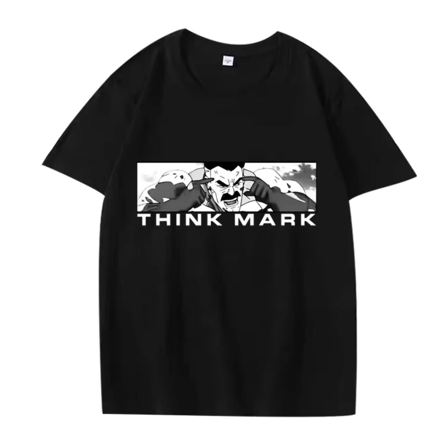 

Непобедимый Think Mark Постеры Футболка Мужская Женская Оверсайз 100% Хлопок Горячая Распродажа Короткий Рукав Летний Принт Унисекс Большие Размеры Топы S чёрный