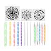 16-Piece Mandala Dotting Tools Set: Stencils, Dotting Sticks & Pens for Spray Painting and Rock Art
