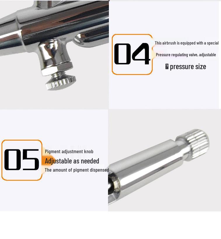 180S Double-Action Airbrush: Precision Nozzle for Gundam Coloring, Fine Art, Leather Models, and Makeup Use