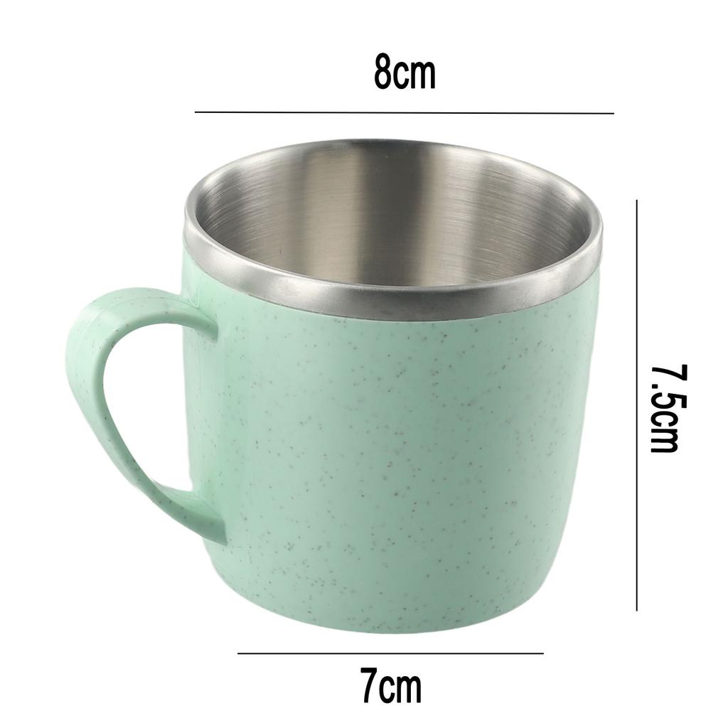 Stainless Steel Coffee Cup Mug Cup Insulated Coffee Mug Water Cup Heat-resistant Double Layer Anti Drop Anti Scald Water Cup