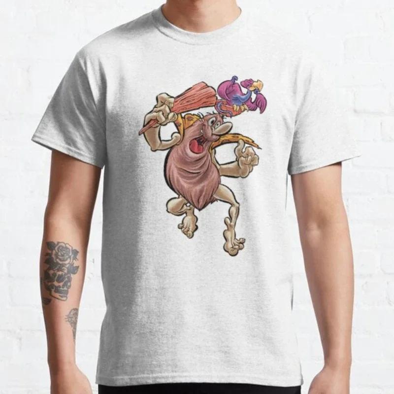 Funny Captain Caveman Cavey 1980s Cartoon Print Tops Men Clothing Ropa Hombre Camisetas Hanna Barbera Graphic TShirt Oversized