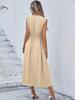 2026 Summer Women's Solid Color Elegant Lace-up Long Dress