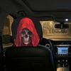 Funny Cartoon Car Headrest Covers, Universal Breathable Elastic Seat Neck Pillow Protector, Humor Spooky Auto Interior Decor for Most Vehicles