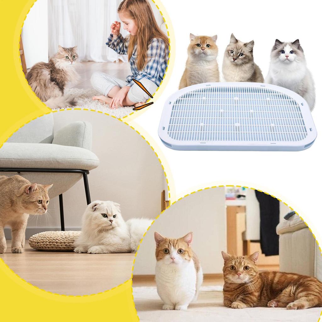 Litter Box Step Stool Cat Litter Tray Elevated Washable Mat Tray Stairs Ladder Pad For Senior Kittens Carpeted Floors Corner