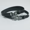 Casual Skull Belt Versatile Gothic Leather Belt Fashion Rivet Belts  Unisex