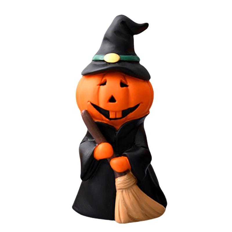 Festives Halloween Resin Pumpkin Figurine Colorful Centerpieces Decoration for Party and Home Display Desktop Accessory