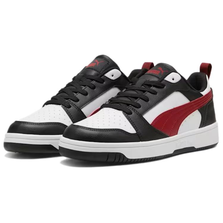 Puma Rebound V6 Low Versatile Comfortable Low-Top Sneakers Unisex Sneakers Black White 392328-30