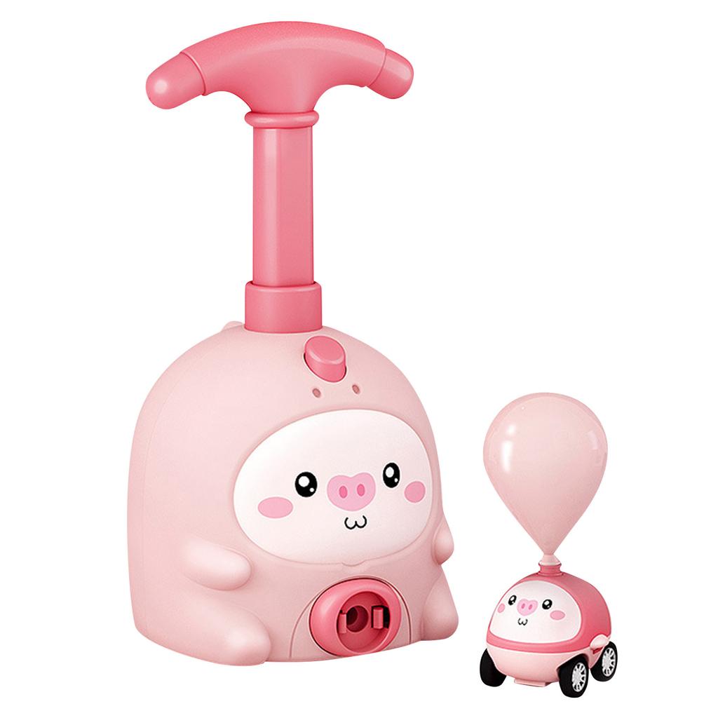 Balloons Powered Car, Kids Inertial Power Ball Car With Power Launchers Toy Set Aerodynamic Cars