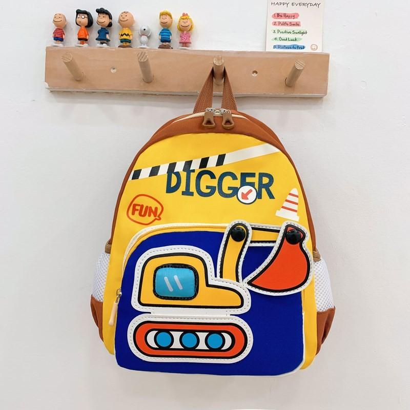 

Adjustable Backpack Excavator Shoulder Strap Bag Childrens Engineering Vehicle жёлтый