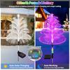 Solar Christmas Tree Lights, 5-Layer Fiber Optic, 7-Color Changing, Waterproof Outdoor Decor, 3PCS