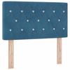 Box Spring Bed with Headboard Dark Blue 80 x 200 cm Velvet