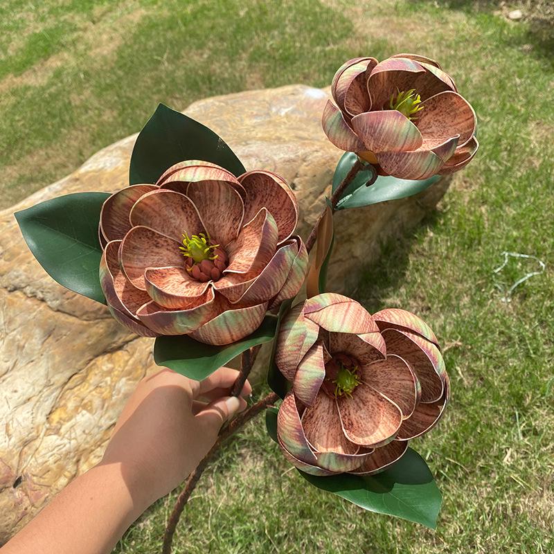 High-End Chinese Style Magnolia Artificial Flower Arrangement for Home Decor