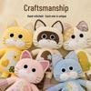 Cute Kitten Plush Pillow - Soothing Hug Doll & Sleeping Companion