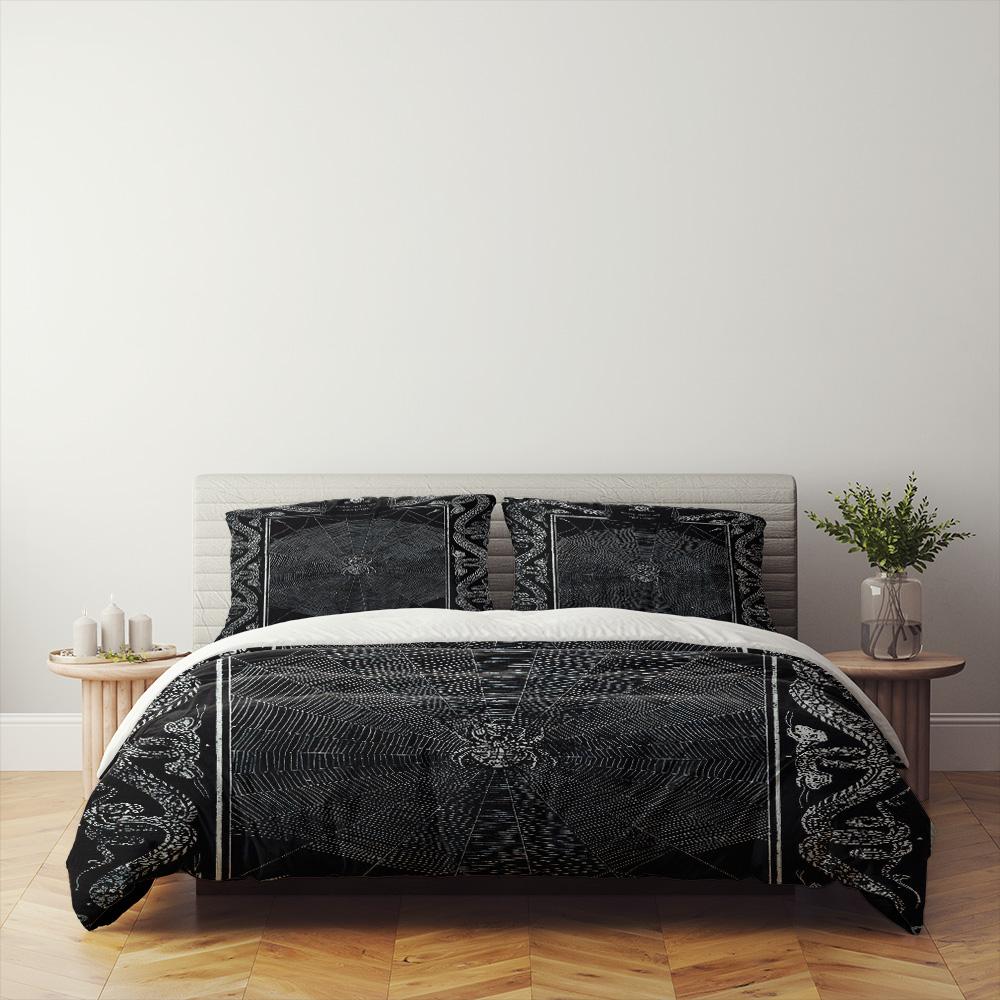Ensemble de housse de couette gothique araignées effrayantes, King Queen Double Full Twin Simple Housse de couette 140x210cm