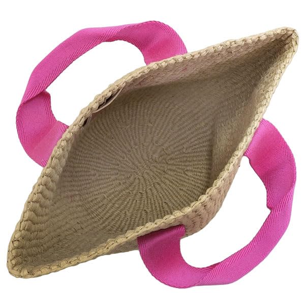 Bag Tote Bag Brown Pink Basket Bag Kids KIDS Mifuko Collaboration Grosgrain Ribbon Trim C20045 49L [Chloe] Women's [Item]