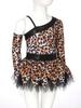 Girls Tribal Cosplay Costume Primitive Dress Sequins Details One Sleeve Design Puffy Silhouette Built In Briefs Dress Up