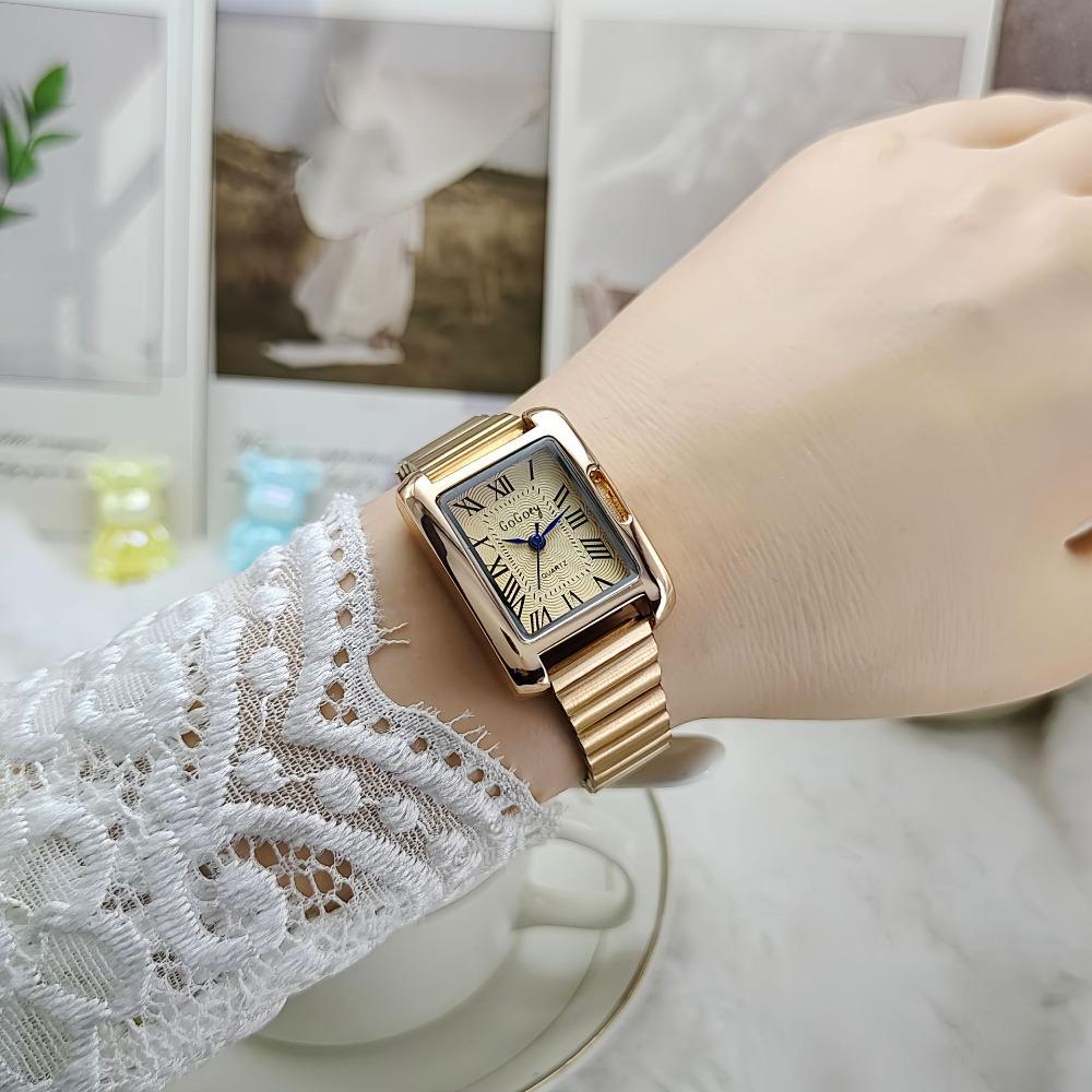 Famous Women Quartz Watch Fashion Roman Dial Watches Length-adjustable Steel Strap Wristwatch Luxury Gifts Relojes Para Mujer