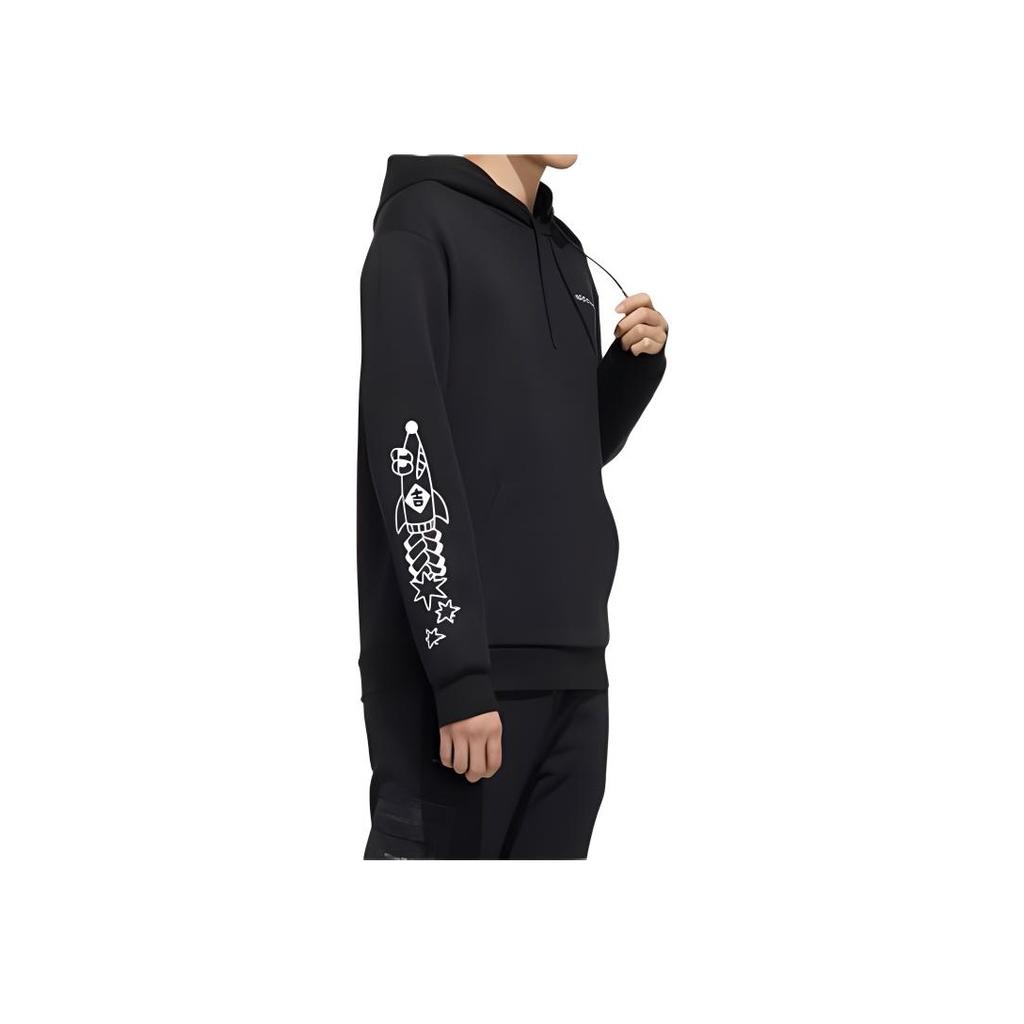 Adidas Neo New Year Limited Edition Modern Print Pullover Hoodie Men Hoodie Black GF7104