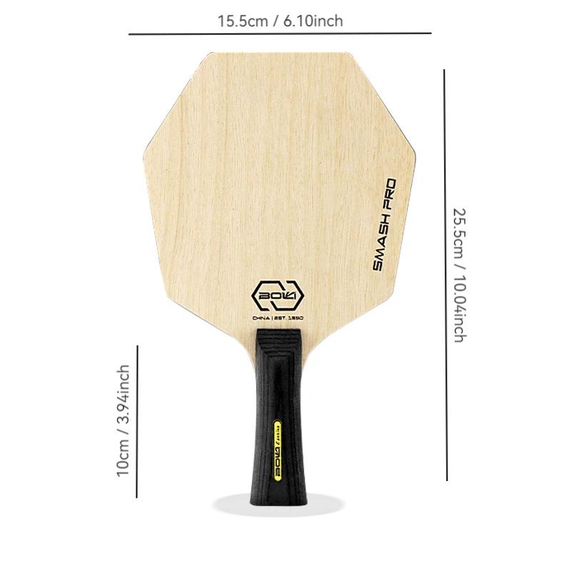 Sechseckige Tischtennis Schläger Basisplatte Größere Schlagfläche Reines Holzblatt Professionelles Schläger für Training Offensives Ping Pong