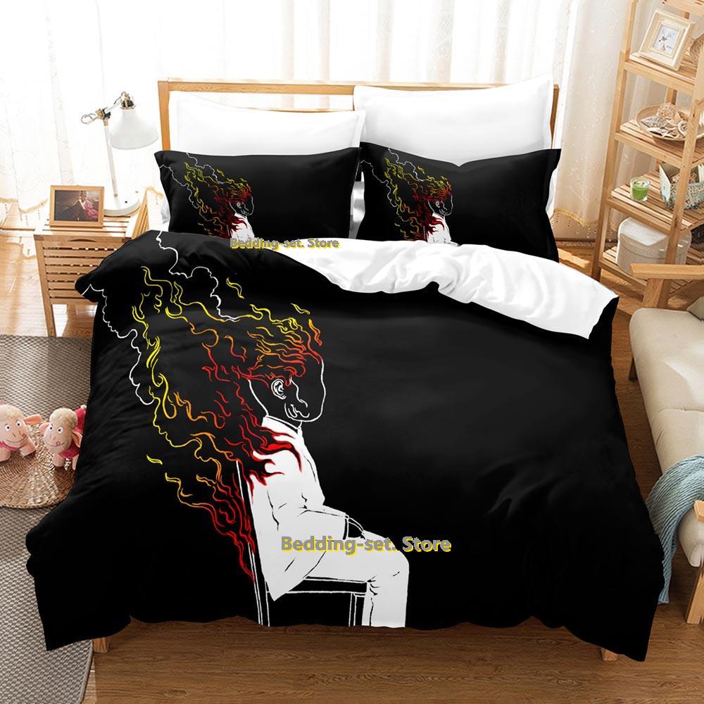 Comforter Dark Emo Bedding Set Single Twin Full Queen King Size Bed Set Adult Kid Bedroom s 3D Print Anime Bed