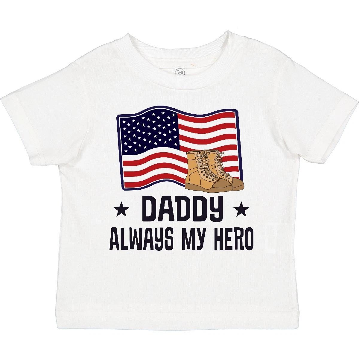 Inktastic Military Daddy Always My Hero Toddler T-Shirt Veteran Deployed Childs 110