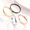 2MM Thin Titanium Steel Silver Color Couple Ring Simple Fashion Rose Gold Color Finger Ring for Women and Men Mens Gifts