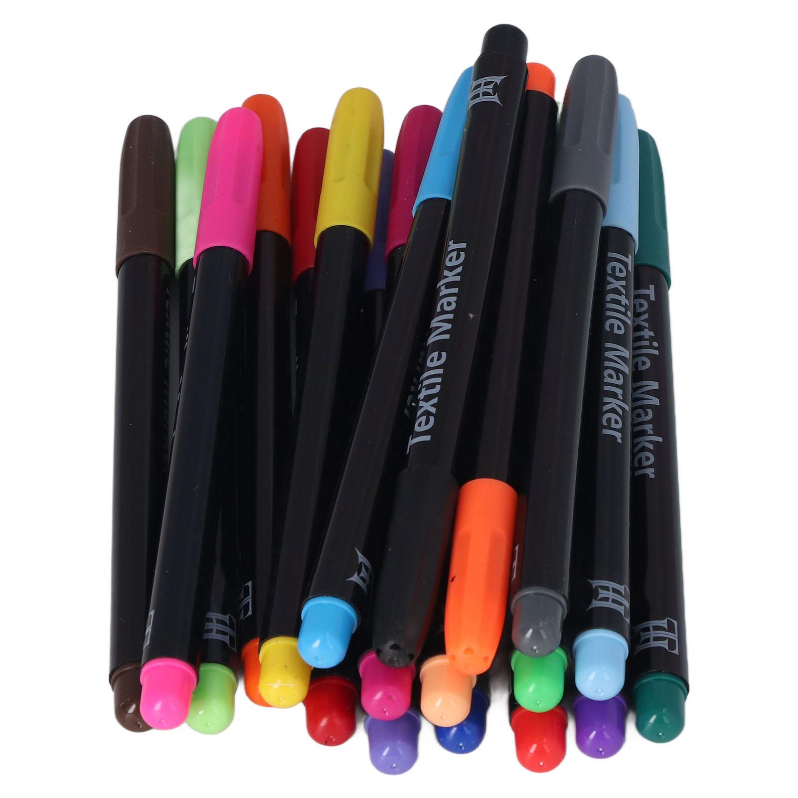 

20 шт. маркеров для ткани, более гладкие, для письма, рисования, яркие цветные маркеры, набор для взрослых и студентов, сделай сам