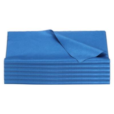 Uxcell Set 30x30cm Large Microfiber Guitar Polish Cleaning Thick and Soft Cymbal Dark for and Other Musical Instruments 6-Piece Cloths, Cleaner, Blue,