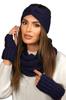 Set of Headband with Tube, Material with Shine, Color: Navy Blue, Kamea-Boogi