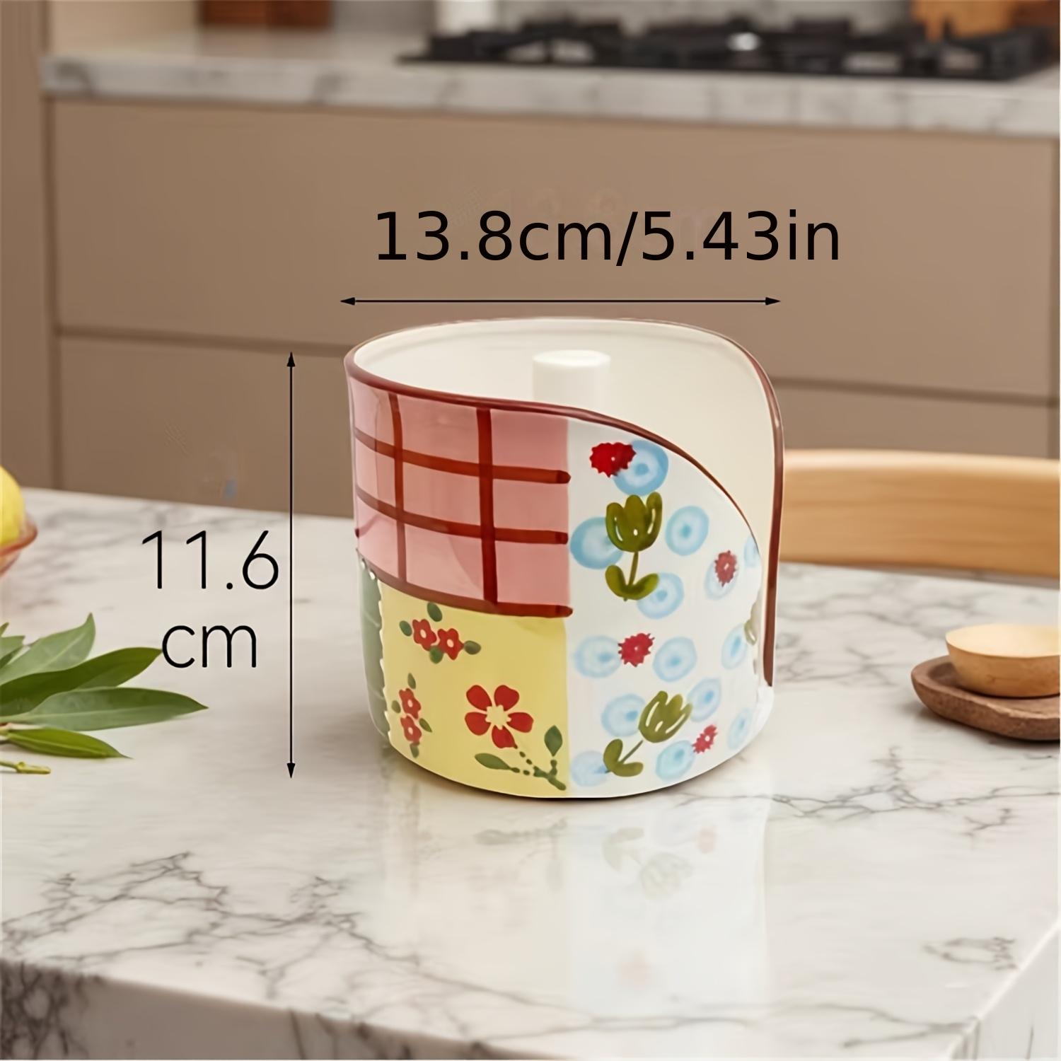 

Cute Ceramic Tissue Storage Racks Desktop Kitchen Oil Absorbing Roll Paper Tissue Organizer Home Kitchen Tabletop Storage Tools