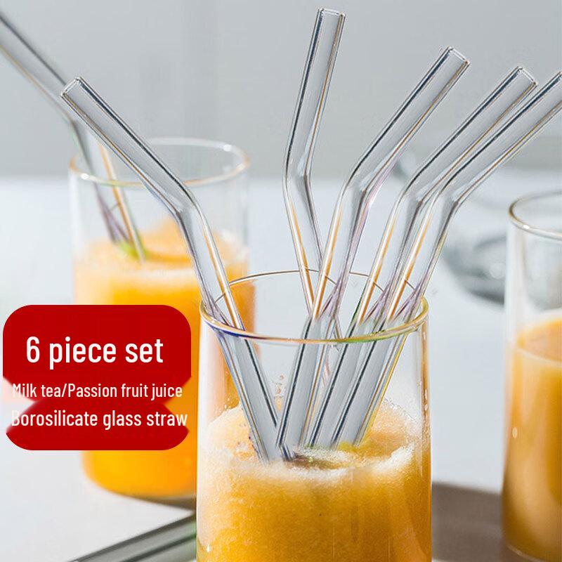 Reusable Drinking Straws 6-Piece Set