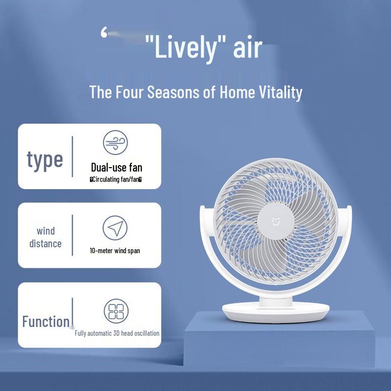 Chytrý ventilátor Xiaomi Smart DC Inverter s cirkulací vzduchu, čínská zástrčka (adaptér součástí dodávky)