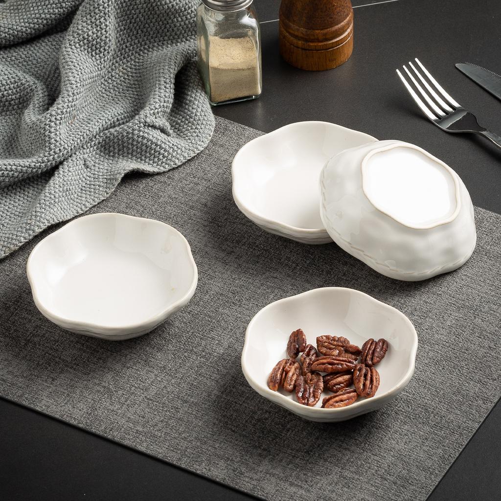 Cloud Ceramic Flavor Plate, Hot Pot Dipping Sauce Plate, Restaurant Snack Plate, Home Korean Fried Chicken Sauce Plate, Spa Essential Oil Plate