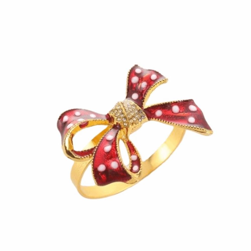 2pcs New Metal Napkin Ring Gold Color Xmas Tree Napkin Buckle Christmas Decor Elk Garland Table Decoration Family Gathering