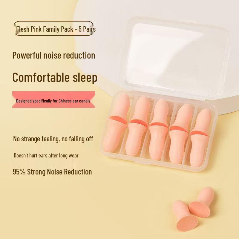 Ultra-Quiet Soundproof Earplugs for Sleeping - Noise Reduction Sleep Aid for Small Ear Canals and Student Dormitory Use