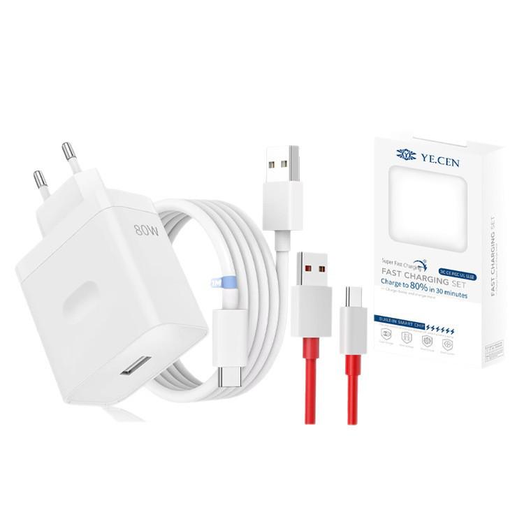 80W European Standard Super Flash Charger for OPPO, Realme, OnePlus, Reno14/13, Find X8, K10pro.