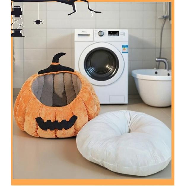 2026 Fall and Winter New Pet Cat Bed Halloween Pumpkin Bed Thickened Comfortable and Warm Sofa Dog Bed Pet Supplies