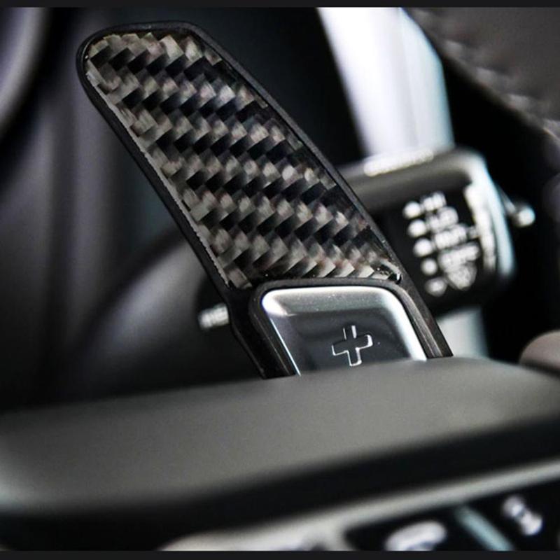 Accessories For Porsche 991 911 718 Panamera Macan Cayenne Carbon Fiber PDK Steering Wheel Shift Paddle Extend Trim