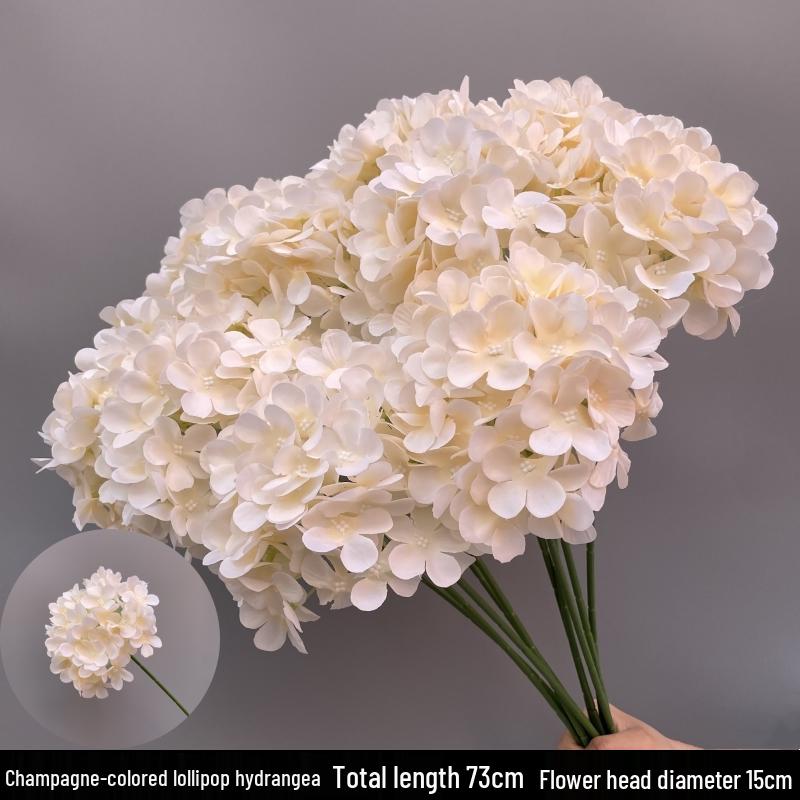 Single Lollipop Hydrangea Silk Wedding Aisle Display Flower Arrangement