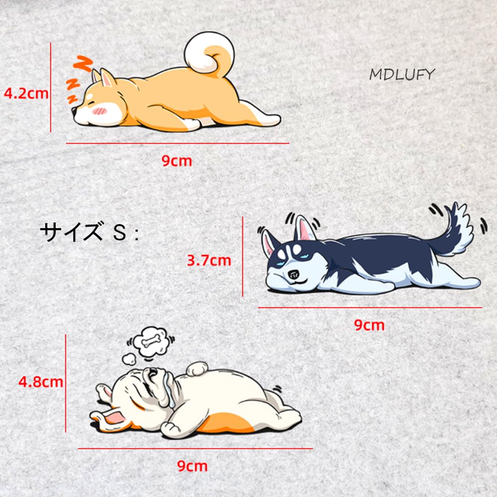 MDLUFY Car Sticker, Pet Dog, Cute, Cute Illustration of a Dirty Dog, Waterproof, Husky