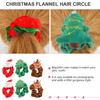 WTEMPO Women Girls Elastic Christmas Hair Ties with Christmas Series Pattern Design Soft Red Green Brown Hair Bands Xmas Ponytail Holders