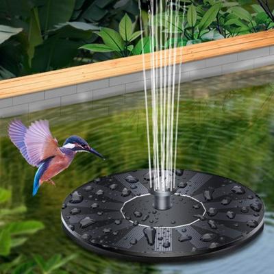 Solar Water Fountain with Night LED Lighting 7 Nozzles Floating Solar Fountain Pump Outdoor Water Feature