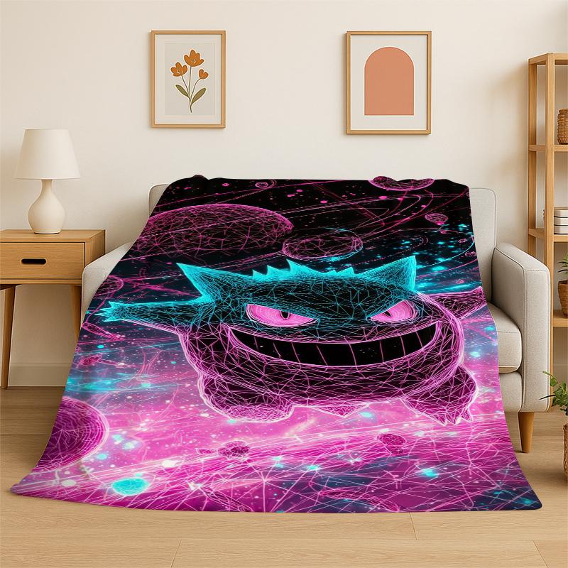 

Cute Pokemon Pikachu Cartoon Flannel Blanket Soft Warm Throw Blanket for Bedroom Living Room Bed Travel Camping Picnic Kid 75x90cm
