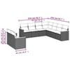 VidaXL Salon de Jardin avec Coussins 9 pcs, Canapés de Terrasse, Ensemble de Meubles de Patio, Mobilier d'Extérieur, Beige 3258503